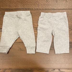 0-3 month baby Gap & Carter’s gray pants